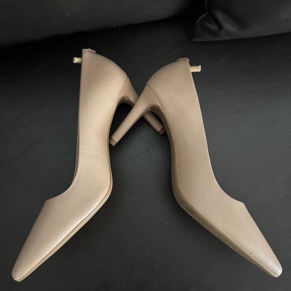 Michael Kors Dorothy flex pump Womens khaki Pointed Toe Leather Heels Size 9M - Picture 11 of 11
